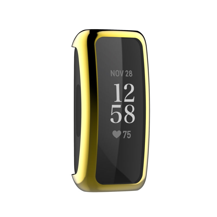 For Fitbit Inspire 2 Full Coverage TPU Protective Case Cover(Gold) - Watch Cases by buy2fix | Online Shopping UK | buy2fix
