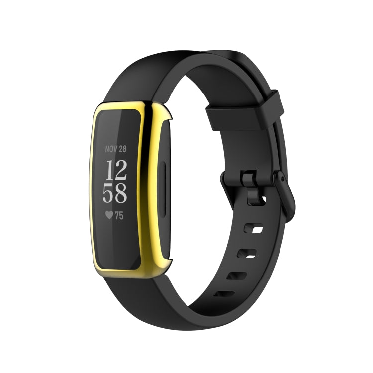 For Fitbit Inspire 2 Full Coverage TPU Protective Case Cover(Gold) - Watch Cases by buy2fix | Online Shopping UK | buy2fix