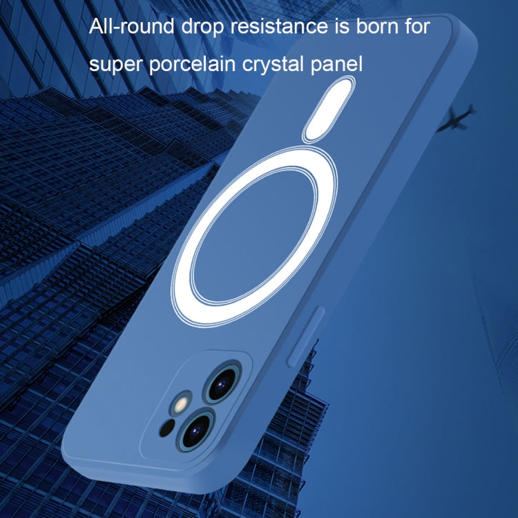 For iPhone 12 mini Silicone Full Coverage Shockproof Magsafe Case (White) - iPhone 12 mini Cases by buy2fix | Online Shopping UK | buy2fix
