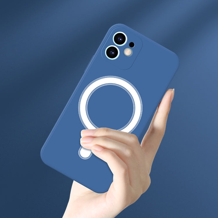 For iPhone 12 Pro Max Silicone Full Coverage Shockproof Magsafe Case(Blue) - iPhone 12 Pro Max Cases by buy2fix | Online Shopping UK | buy2fix