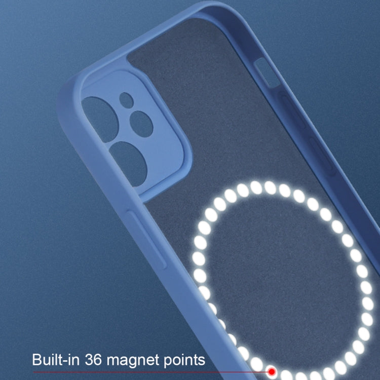 For iPhone 12 Pro Max Silicone Full Coverage Shockproof Magsafe Case(Blue) - iPhone 12 Pro Max Cases by buy2fix | Online Shopping UK | buy2fix