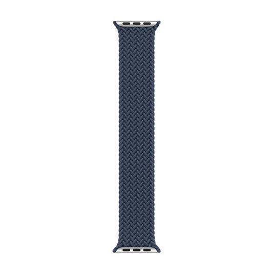 Nylon Single-turn Braided Watch Band For Apple Watch Series 9&8&7 41mm / SE 3&SE 2&6&SE&5&4 40mm / 3&2&1 38mm, Length:S 130mm (Starlight Blue) by buy2fix