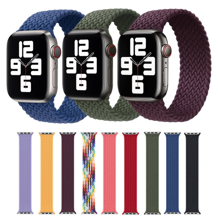 Nylon Single-turn Braided Watch Band For Apple Watch Series 9&8&7 41mm / SE 3&SE 2&6&SE&5&4 40mm / 3&2&1 38mm, Length:L 155mm(British Lavender) by buy2fix