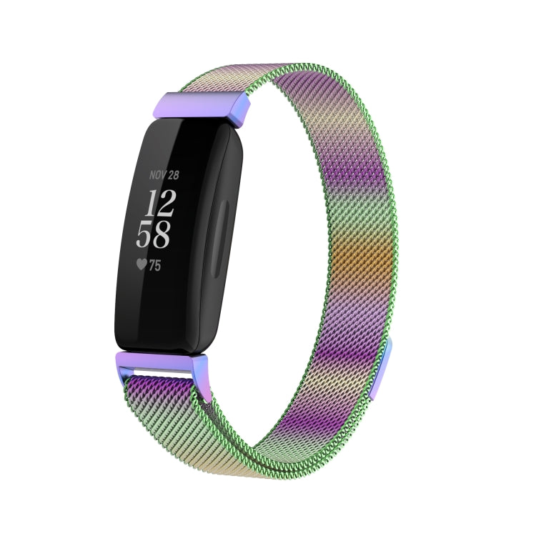 For Fitbit Inspire 2 Milanese Watch Band, Size:S(Colorful) - Watch Bands by buy2fix | Online Shopping UK | buy2fix