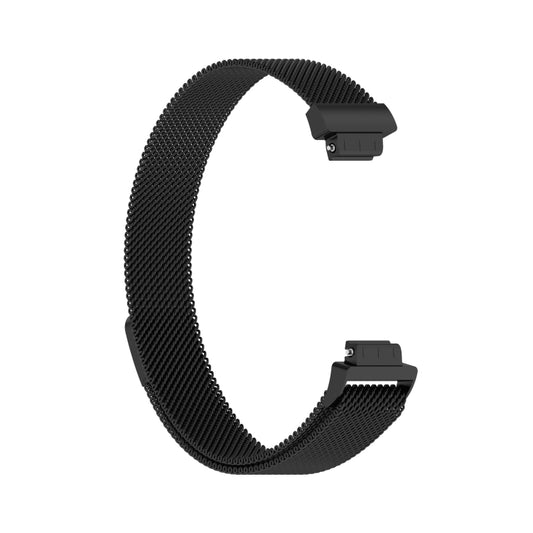 For Fitbit Inspire 2 Milanese Watch Band, Size:L(Black) by buy2fix