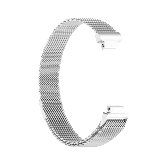 For Fitbit Inspire 2 Milanese Watch Band, Size:L(Silver) by buy2fix
