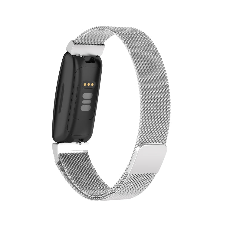 For Fitbit Inspire 2 Milanese Watch Band, Size:L(Silver) - Watch Bands by buy2fix | Online Shopping UK | buy2fix