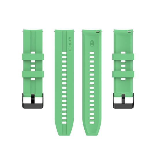 For Huawei Watch GT 2 46mm Silicone Watch Band with Black Buckle(Mint Green) by buy2fix