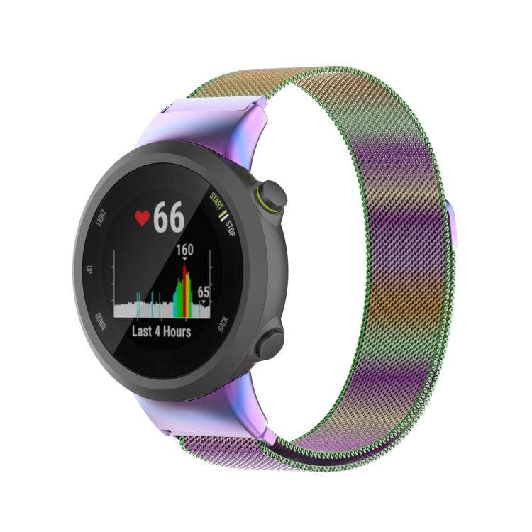 For Garmin Forerunner 45 / 45S / Swim 2 Milanese Watch Band(Colorful) - Watch Bands by buy2fix | Online Shopping UK | buy2fix