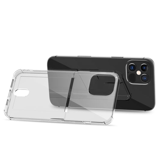For iPhone 12 Pro Max TPU Transparent Protective Case with Card Slots(Transparent) by buy2fix