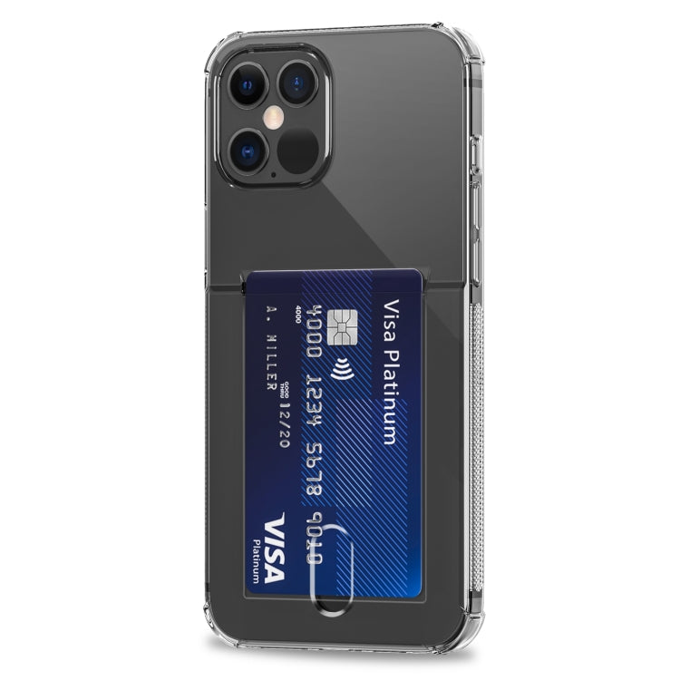 For iPhone 12 Pro Max TPU Transparent Protective Case with Card Slots(Transparent) - iPhone 12 Pro Max Cases by buy2fix | Online Shopping UK | buy2fix