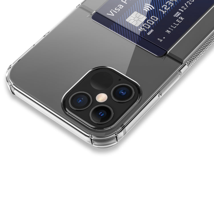 For iPhone 12 Pro Max TPU Transparent Protective Case with Card Slots(Transparent) - iPhone 12 Pro Max Cases by buy2fix | Online Shopping UK | buy2fix