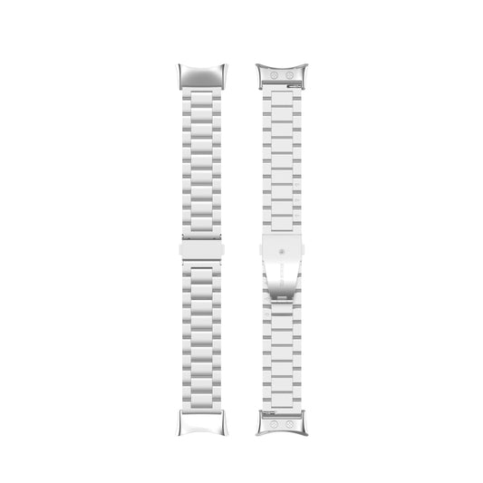 For Garmin Forerunner 45 / 45S / Swim 2 Universal Three Beads Stainless Steel Watch Band(Silver) - Watch Bands by buy2fix | Online Shopping UK | buy2fix