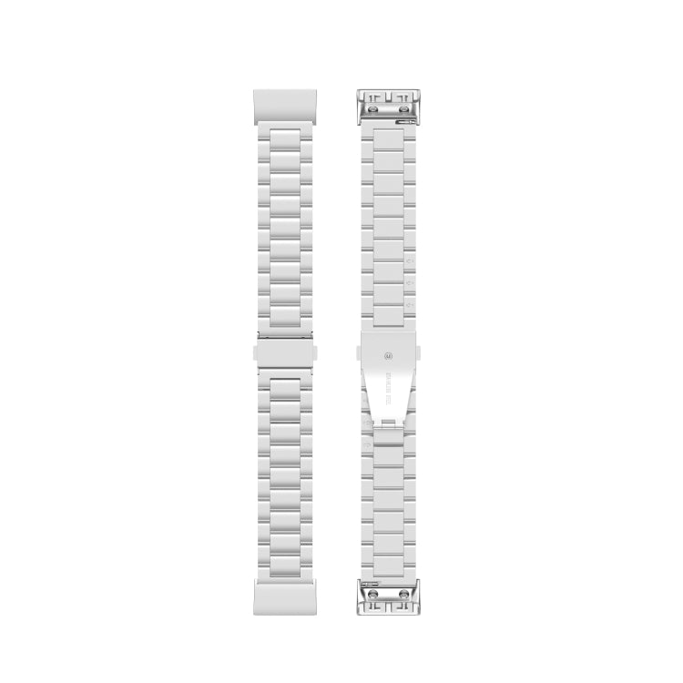 For Garmin Forerunner 35 / 30 Universal Three Beads Stainless Steel Watch Band(Silver) - Watch Bands by buy2fix | Online Shopping UK | buy2fix