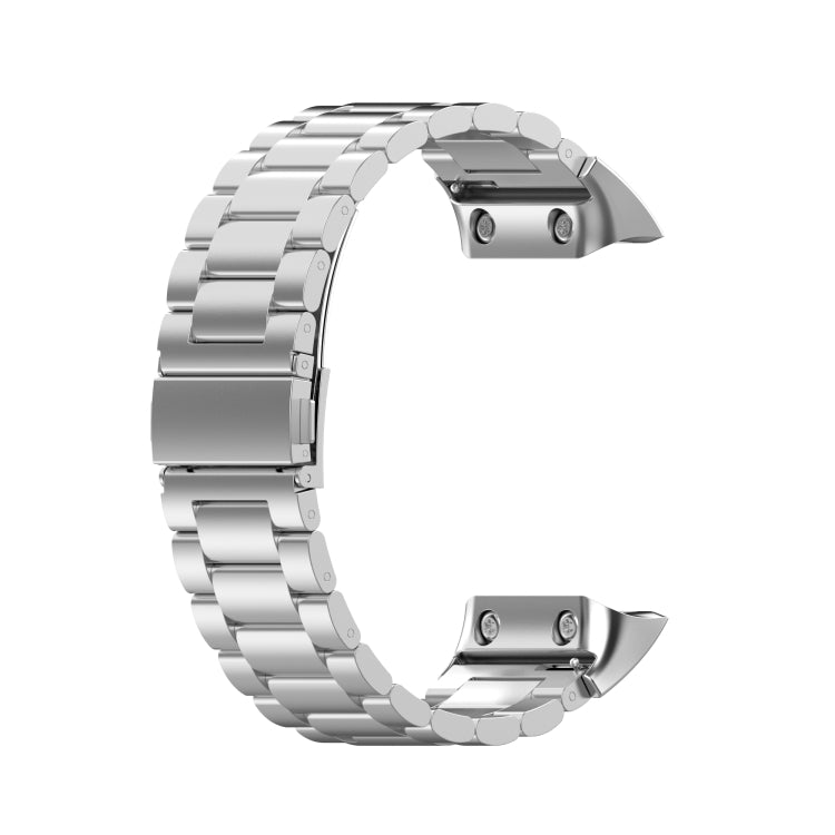 For Garmin Forerunner 35 / 30 Universal Three Beads Stainless Steel Watch Band(Silver) - Watch Bands by buy2fix | Online Shopping UK | buy2fix
