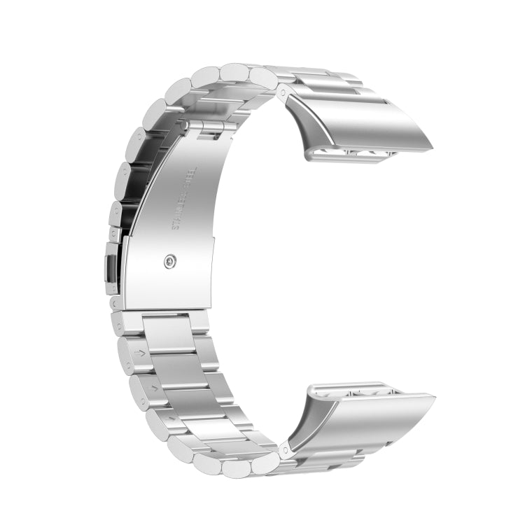 For Garmin Forerunner 35 / 30 Universal Three Beads Stainless Steel Watch Band(Silver) - Watch Bands by buy2fix | Online Shopping UK | buy2fix
