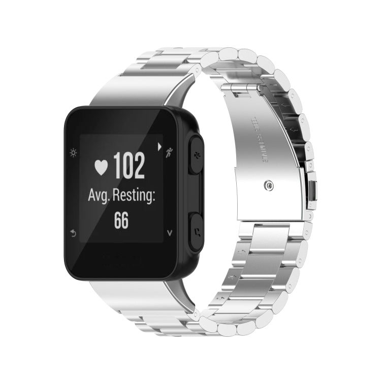 For Garmin Forerunner 35 / 30 Universal Three Beads Stainless Steel Watch Band(Silver) - Watch Bands by buy2fix | Online Shopping UK | buy2fix