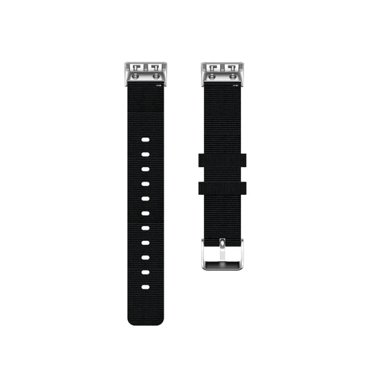 For Garmin Forerunner 35 / 30 Universal Nylon Canvas Watch Band(Black) by buy2fix