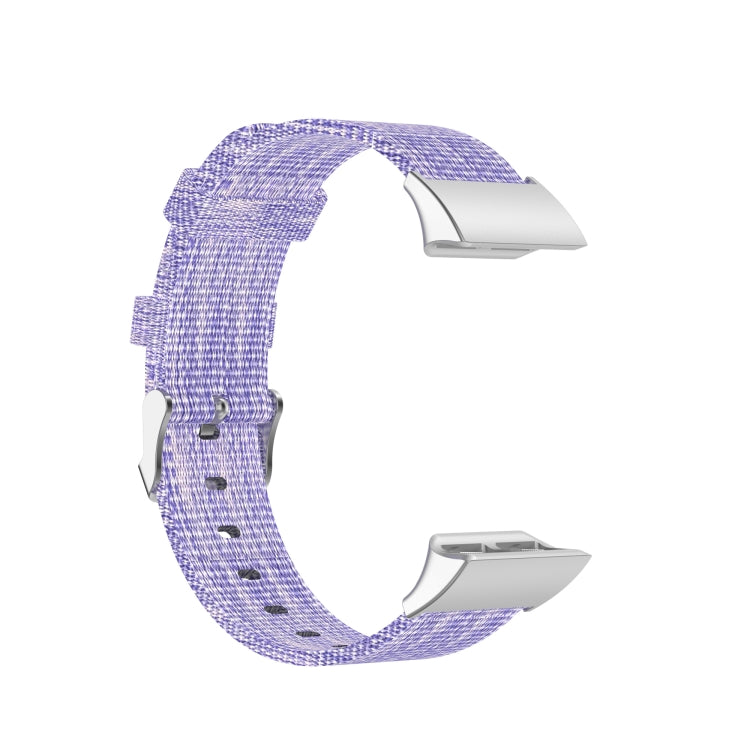 For Garmin Forerunner 35 / 30 Universal Nylon Canvas Watch Band(Purple) - Watch Bands by buy2fix | Online Shopping UK | buy2fix