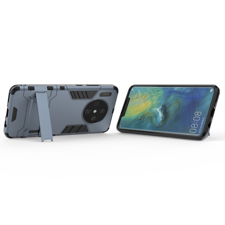 For Huawei Mate 30 PC + TPU Shockproof Protective Case with Holder(Navy Blue) - Huawei Cases by buy2fix | Online Shopping UK | buy2fix