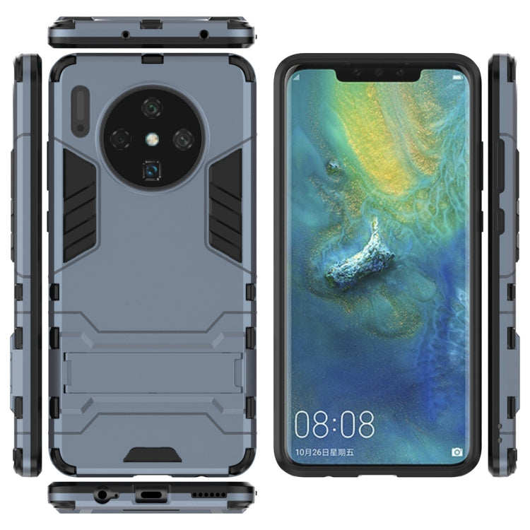 For Huawei Mate 30 PC + TPU Shockproof Protective Case with Holder(Navy Blue) - Huawei Cases by buy2fix | Online Shopping UK | buy2fix