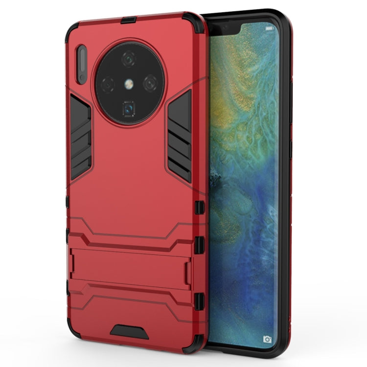 For Huawei Mate 30 PC + TPU Shockproof Protective Case with Holder(Red) - Huawei Cases by buy2fix | Online Shopping UK | buy2fix
