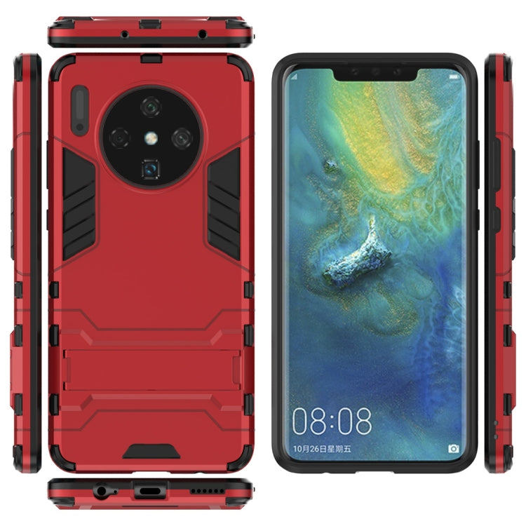 For Huawei Mate 30 PC + TPU Shockproof Protective Case with Holder(Red) - Huawei Cases by buy2fix | Online Shopping UK | buy2fix