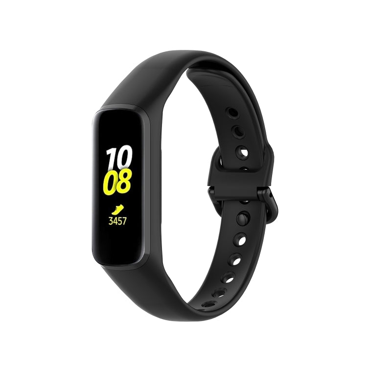For Samsung Galaxy Fit 2 Silicone Watch Band(Black) - Watch Bands by buy2fix | Online Shopping UK | buy2fix