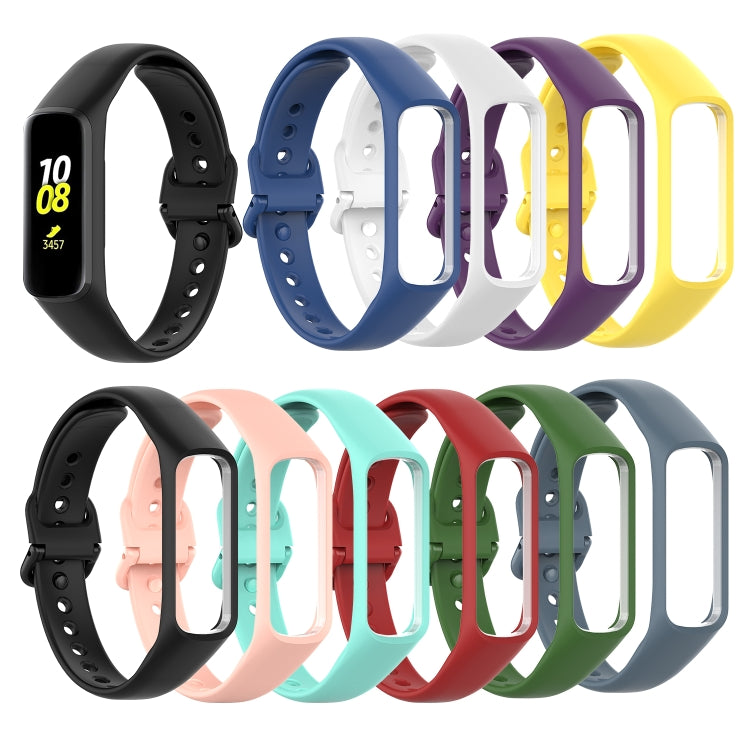 For Samsung Galaxy Fit 2 Silicone Watch Band(Black) - Watch Bands by buy2fix | Online Shopping UK | buy2fix