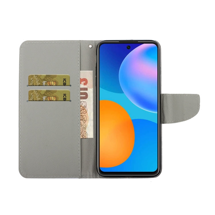 Colored Drawing Horizontal Flip Leather Case with Holder & Card Slot & Wallet For Huawei P Smart 2021 / Y7a(Blue Coconut Grove) by idewei