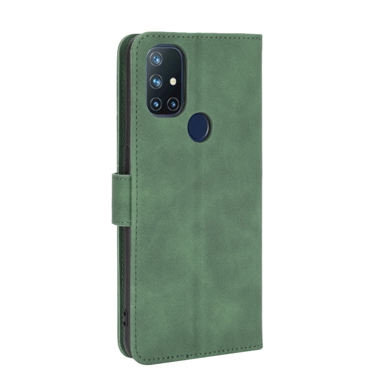 For OnePlus Nord N10 5G Solid Color Skin Feel Magnetic Buckle Horizontal Flip Calf Texture PU Leather Case with Holder & Card Slots & Wallet(Green) - OnePlus Cases by buy2fix | Online Shopping UK | buy2fix