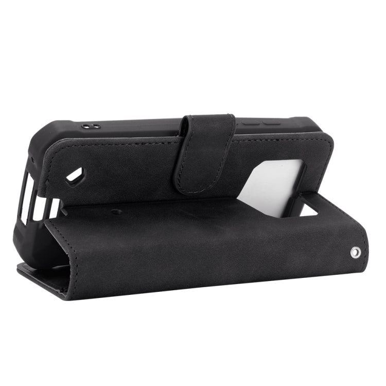 For Oukitel WP5 Solid Color Skin Feel Magnetic Buckle Horizontal Flip Calf Texture PU Leather Case with Holder & Card Slots & Wallet(Black) - More Brand by buy2fix | Online Shopping UK | buy2fix