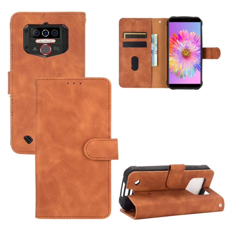 For Oukitel WP5 Solid Color Skin Feel Magnetic Buckle Horizontal Flip Calf Texture PU Leather Case with Holder & Card Slots & Wallet(Brown) - More Brand by buy2fix | Online Shopping UK | buy2fix