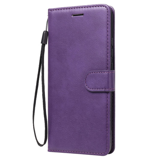 For Xiaomi Redmi 9A Solid Color Horizontal Flip Protective Leather Case with Holder & Card Slots & Wallet & Photo Frame & Lanyard(Purple) by buy2fix