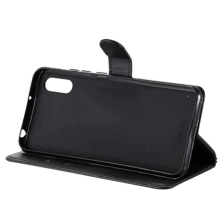 For Xiaomi Redmi 9A Solid Color Horizontal Flip Protective Leather Case with Holder & Card Slots & Wallet & Photo Frame & Lanyard(Black) - Xiaomi Cases by buy2fix | Online Shopping UK | buy2fix