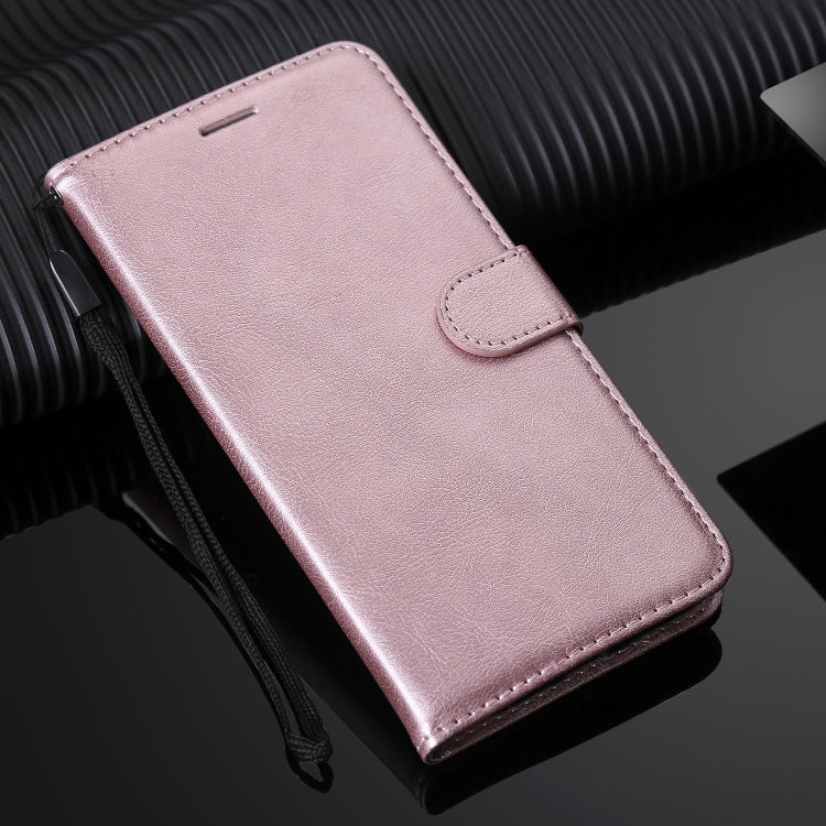 For Xiaomi Redmi 9A Solid Color Horizontal Flip Protective Leather Case with Holder & Card Slots & Wallet & Photo Frame & Lanyard(Rose Gold) by buy2fix