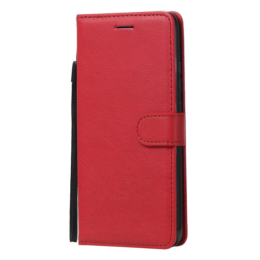 For Xiaomi Redmi 9C Solid Color Horizontal Flip Protective Leather Case with Holder & Card Slots & Wallet & Photo Frame & Lanyard(Red) by buy2fix
