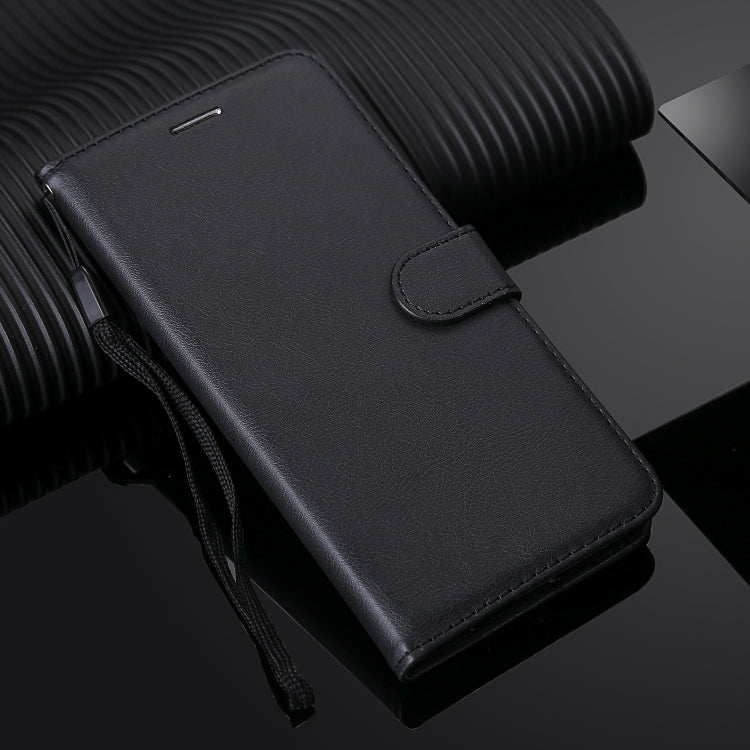 For Xiaomi Redmi 9C Solid Color Horizontal Flip Protective Leather Case with Holder & Card Slots & Wallet & Photo Frame & Lanyard(Black) - Xiaomi Cases by buy2fix | Online Shopping UK | buy2fix