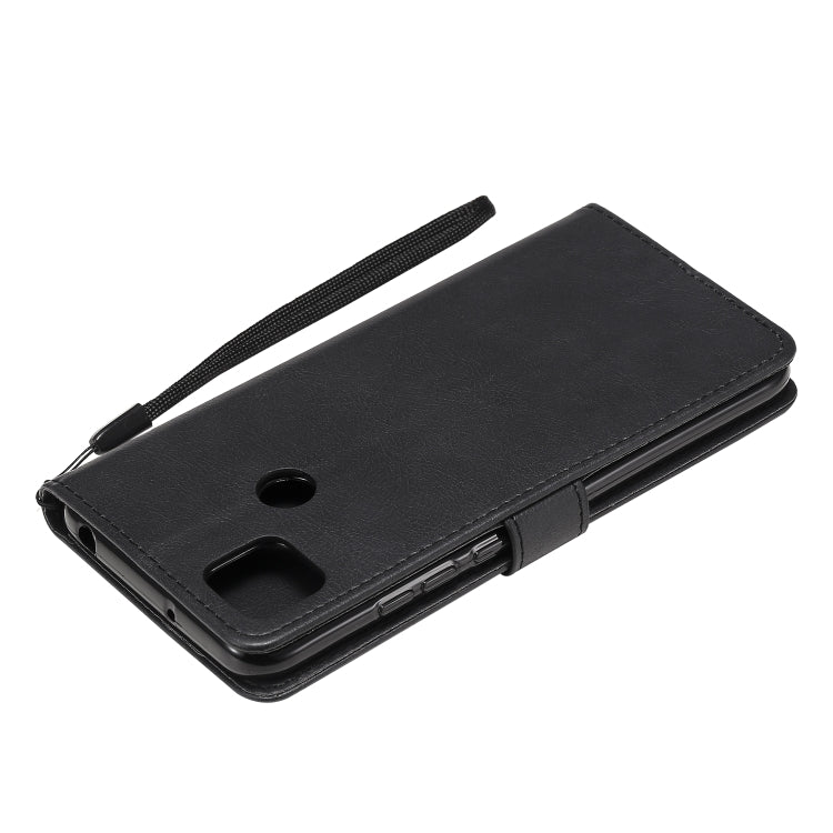 For Xiaomi Redmi 9C Solid Color Horizontal Flip Protective Leather Case with Holder & Card Slots & Wallet & Photo Frame & Lanyard(Black) - Xiaomi Cases by buy2fix | Online Shopping UK | buy2fix