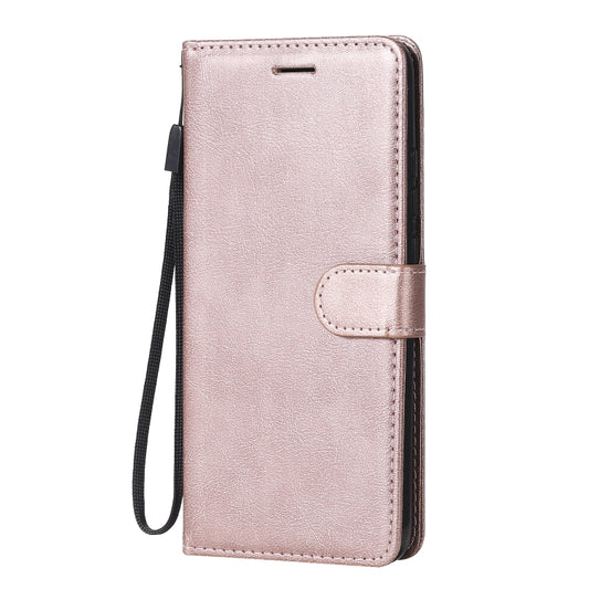 For Xiaomi Redmi 9C Solid Color Horizontal Flip Protective Leather Case with Holder & Card Slots & Wallet & Photo Frame & Lanyard(Rose Gold) by buy2fix