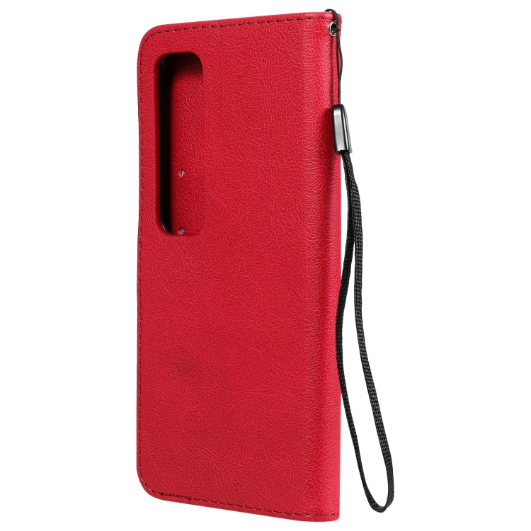 For Xiaomi Poco X3 NFC Solid Color Horizontal Flip Protective Leather Case with Holder & Card Slots & Wallet & Photo Frame & Lanyard(Red) - Xiaomi Cases by buy2fix | Online Shopping UK | buy2fix