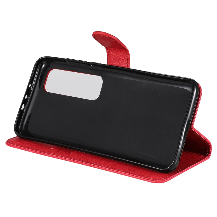 For Xiaomi Poco X3 NFC Solid Color Horizontal Flip Protective Leather Case with Holder & Card Slots & Wallet & Photo Frame & Lanyard(Red) - Xiaomi Cases by buy2fix | Online Shopping UK | buy2fix