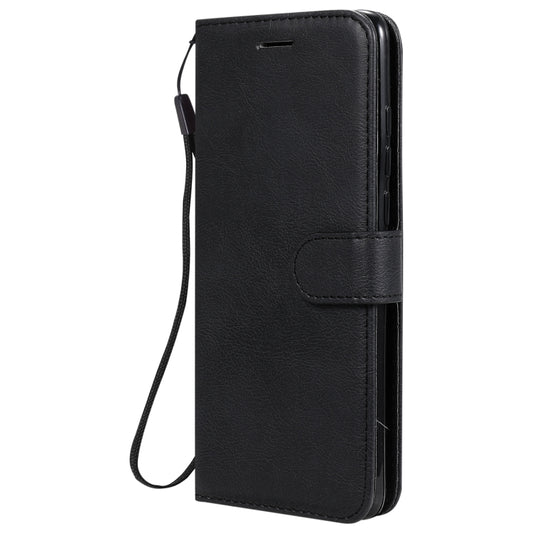 For Xiaomi Poco X3 NFC Solid Color Horizontal Flip Protective Leather Case with Holder & Card Slots & Wallet & Photo Frame & Lanyard(Black) by buy2fix