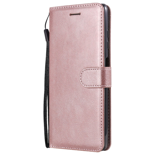 For Xiaomi Poco X3 NFC Solid Color Horizontal Flip Protective Leather Case with Holder & Card Slots & Wallet & Photo Frame & Lanyard(Rose Gold) by buy2fix