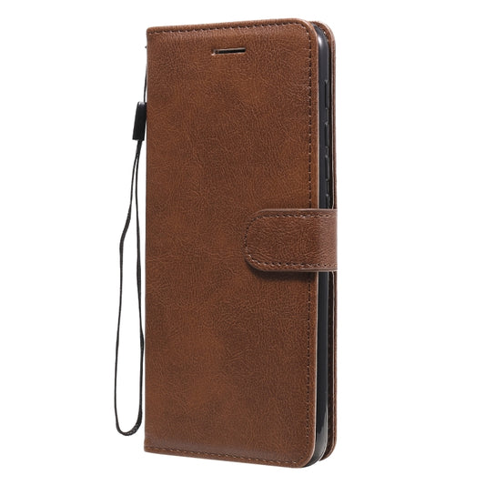 For Motorola Moto G9 Play Solid Color Horizontal Flip Protective Leather Case with Holder & Card Slots & Wallet & Photo Frame & Lanyard(Brown) - Motorola Cases by buy2fix | Online Shopping UK | buy2fix