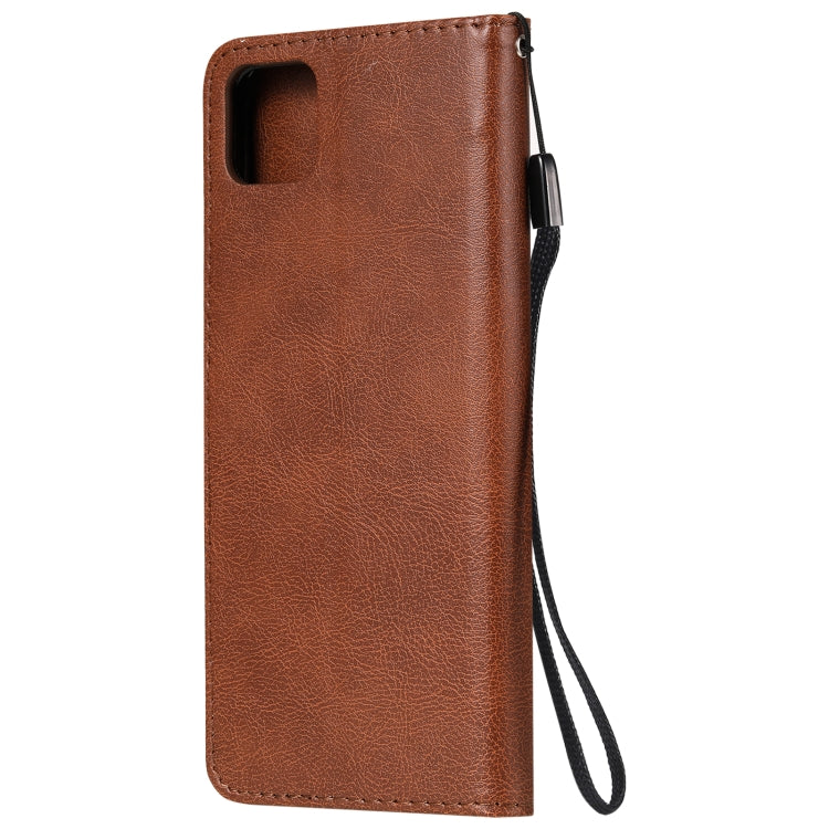 For OPPO Realme C11 Solid Color Horizontal Flip Protective Leather Case with Holder & Card Slots & Wallet & Photo Frame & Lanyard(Brown) - Realme Cases by buy2fix | Online Shopping UK | buy2fix