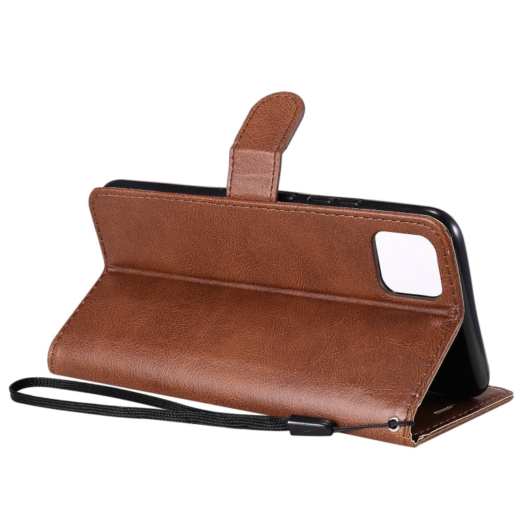 For OPPO Realme C11 Solid Color Horizontal Flip Protective Leather Case with Holder & Card Slots & Wallet & Photo Frame & Lanyard(Brown) - Realme Cases by buy2fix | Online Shopping UK | buy2fix