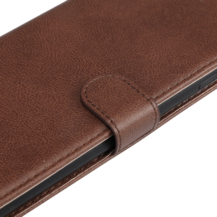 For OPPO Realme C11 Solid Color Horizontal Flip Protective Leather Case with Holder & Card Slots & Wallet & Photo Frame & Lanyard(Brown) - Realme Cases by buy2fix | Online Shopping UK | buy2fix