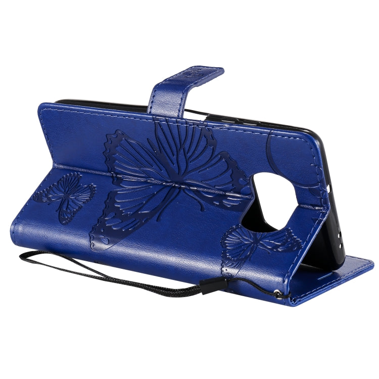 For Xiaomi Poco X3 NFC 3D Butterflies Embossing Pattern Horizontal Flip Leather Case with Holder & Card Slot & Wallet(Blue) - Xiaomi Cases by buy2fix | Online Shopping UK | buy2fix