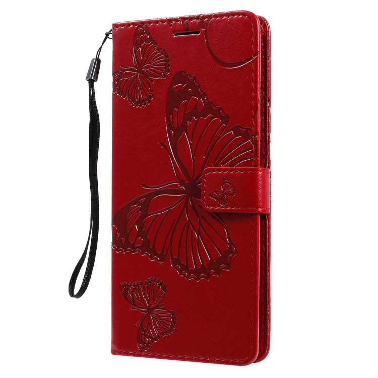 For Xiaomi Poco X3 NFC 3D Butterflies Embossing Pattern Horizontal Flip Leather Case with Holder & Card Slot & Wallet(Red) - Xiaomi Cases by buy2fix | Online Shopping UK | buy2fix